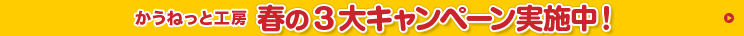 春の3大キャンペーン