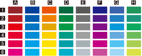 カラー印刷色の色見本