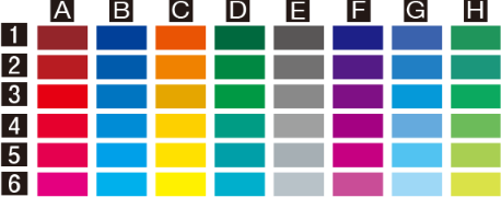 カラー印刷の色見本