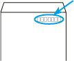 角形封筒の郵便番号枠