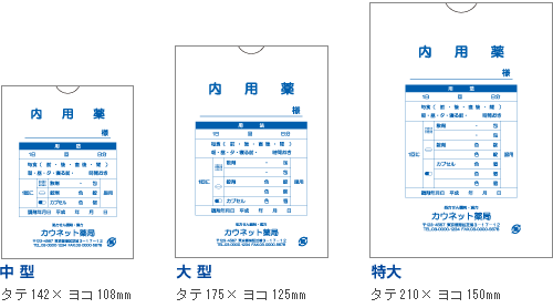 薬袋のサイズについて