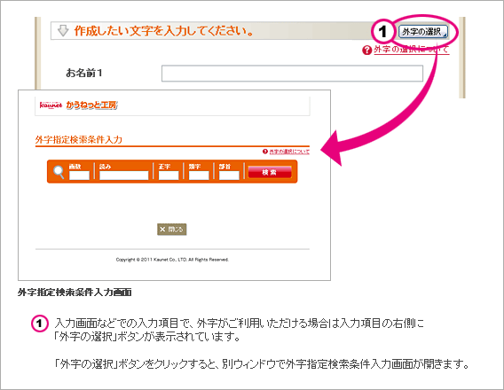 外字の検索方法